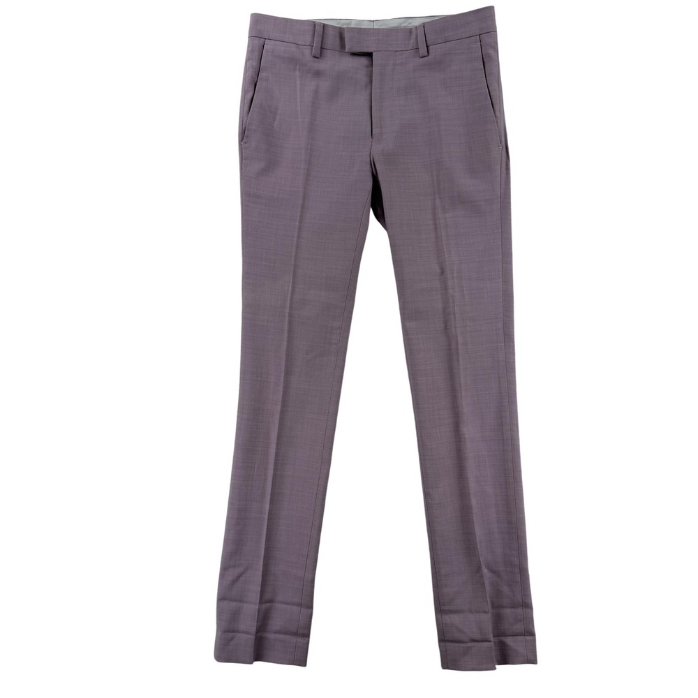 Topman Dress Pants Mens 28x30 Purple‎ Slim Tapered Stretch Formal Office Wedding